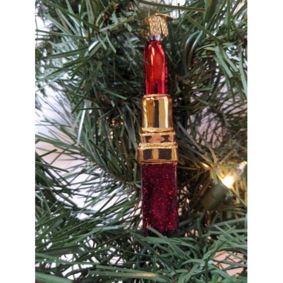 Lipstick Old World Christmas Ornament - Picture 2 of 4
